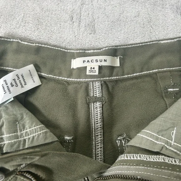 Olive Green Women's Shorts - Picture 3 of 5